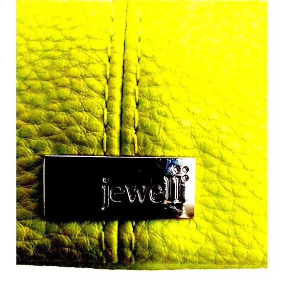 Jewell by Thirty-One Small Citrus Lime Pebbled Double Bag Crossbody Purse - Picture 2 of 9